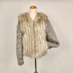 Blue Fox Fur Coat Jacket Vest Sweater - SML/MED
